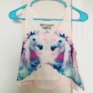 Unicorn Festival Cropped Shirt